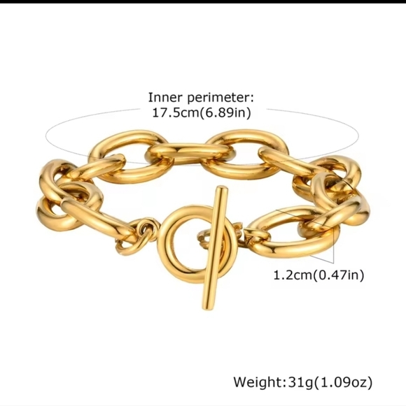 Gold Chain Bracelet - Picture 2 of 4